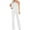 White jumpsuits for women, variant on Dianli Jumpsuits for Women Business One Shoulder Elastic Waist Long Jumpsuits Overalls with Belt Summer Formal Solid Slash Neck Long Sleeve Maxi Rompers Black XXL