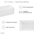 thumbnail image 3 of Voltaire 54" x 30" Left-Hand Drain Alcove Bathtub with Apron, 3 of 10