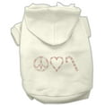 thumbnail image 5 of Christmas Pet Dog  Cat Hoodie Rhinestone, "Peace, Love and Candy Canes", 5 of 9