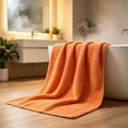 thumbnail image 2 of Btomtd Thick Absorbent Bath Towels, Soft Fast Dry Microfiber, Plush Lightweight Shower Towels, for Gym Travel, Size 55" x 27.5", Orange, 2 of 7