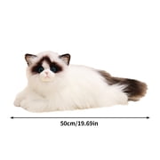 Realistic Cat Doll Toy, Soft Plush Cat Figure, Lifelike Pet Replica with Adorable Expressions, High-Quality Comfortable Material, Easy to Clean Companion for Kids and Adults