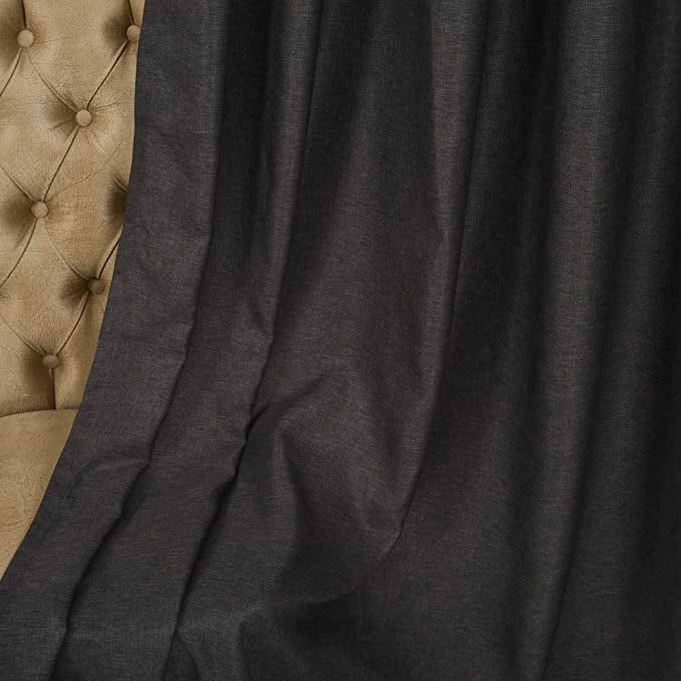 3S Brother's Home Decorative Anthracite Curtains Extra Wide Extra Long Luxury Colors Linen Look Custom Made 5-25 Feet Made in Turkey Hang Back Tab ( 1 Panel ) Home Décor (52"Wx84"L)