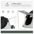 thumbnail image 6 of Pop Up Tent with Front Porch,3000mm Waterproof, 2-3 Person Lightweight Compact Camping Tent with Carry Bag for Outdoor Hiking, Backpacking & Beach, Black, 6 of 9