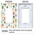 thumbnail image 3 of Yayeee Rocker Switch Wall Plate 1-Gang 4.6"x2.9" Home Decorative Outlet Cover, Green Cute Vegetables, 3 of 6