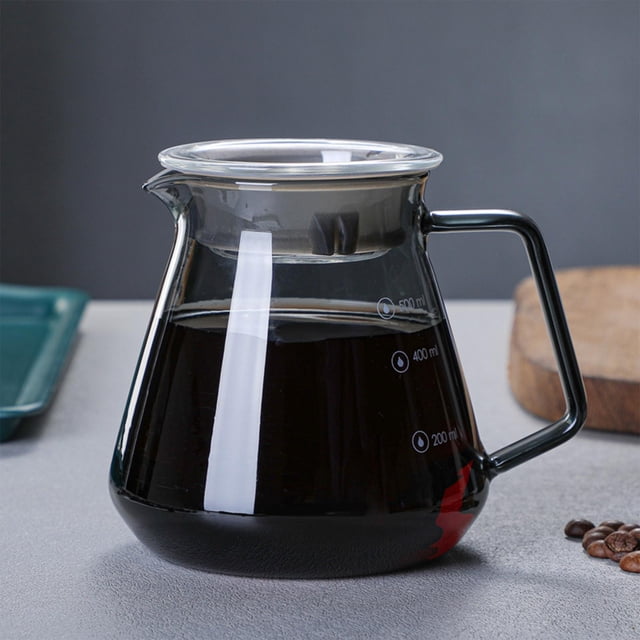 Cafetière Résistante à la Chaleur Théière Réutilisable Bouilloire à Café, 500ml
