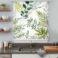 thumbnail image 4 of Green Leaves Sheer Curtains 45 Inches Long, Summer Botanical Farmhouse Watercolor Leaf Light Filering Curtains, Breathable Simi Curtain Privacy Drapes for Kitchen Bathroom Small Window Treatment, 4 of 9