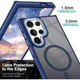 thumbnail image 3 of Magnetic for Galaxy S24 Ultra Case,Anti-Skid Edge Samsung S24 Ultra Case Compatible with Magsafe,Silky Translucent Back Cover Drop Proof Slim Thin Translucent Matte Case for Galaxy S24 Ultra,2024,Blue, 3 of 13