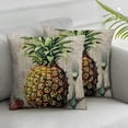 thumbnail image 3 of PIKWEEK Pillow Covers Summer Colorful Fresh Pineapple Tropical Fruit Cotton  Throw Pillow Case Cushion Cover Outdoor Home Couch Decorative Set of 2 Multiple specifications, 3 of 7