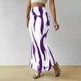 thumbnail image 3 of Womens Fashion Bodycon Skirts Ruched High Waist Fishtail Long Maxi Skirts Casual Club Going Out Y2k Outfits Purple, XL, 3 of 7