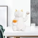 thumbnail image 3 of Escultura de decoración de gato de la , de Animal abstracto, estatua de resina de superficie geométrica, para decoración de blanco Soledad Figura gato de la suerte, 3 of 10