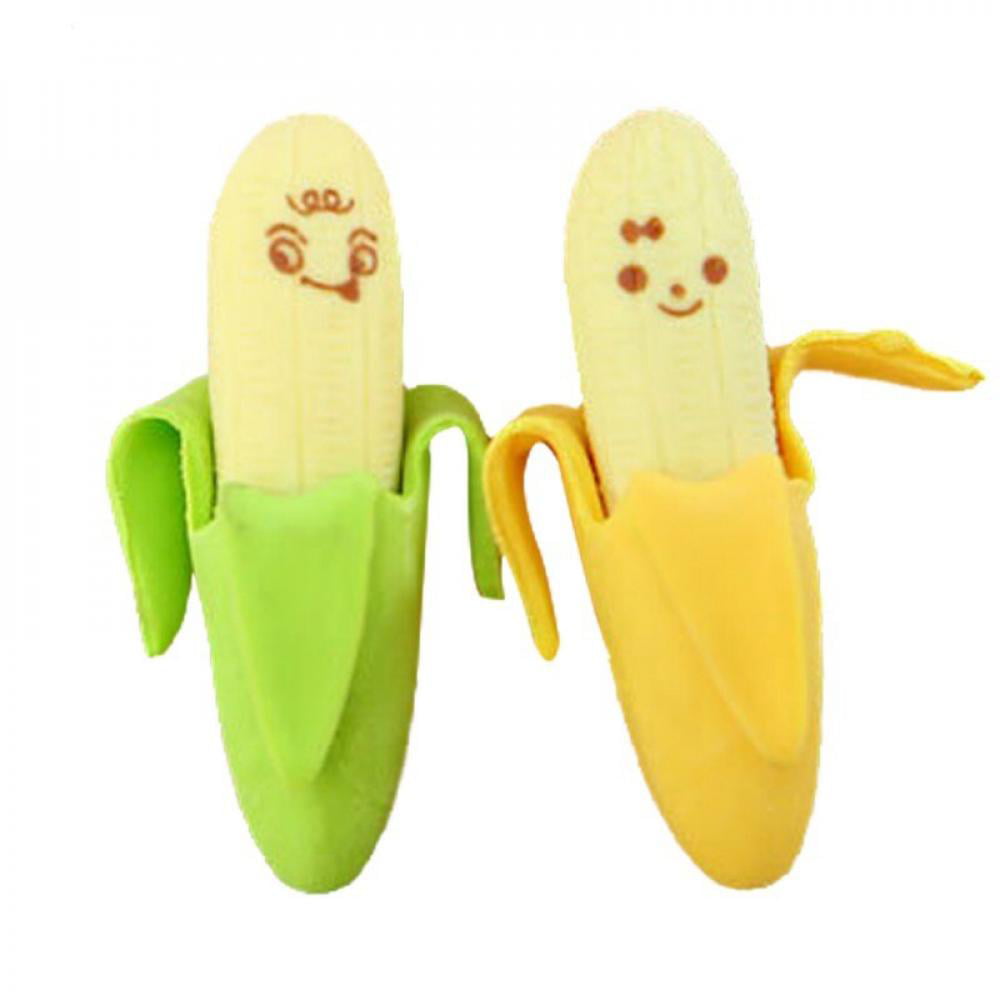 2Pcs Funny Cute  Pencil Eraser Rubber Novelty Toy For Children Kids 