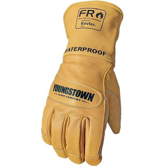 Youngstown Glove 11-3285-60-L FR Waterproof Leather Utility Lined w/ Kevlar