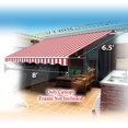 thumbnail image 3 of Sunrise Outdoor 8' x 6.4' Replacement Canopy for Manual Yard Retractable Patio Deck Awning Sunshade （Cover Only, Frame is not Included）-Red with White, 3 of 8