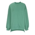 thumbnail image 6 of Besolor Women's Oversized Pullover Sweatshirt Casual Round Neck Long Sleeve Side Slit Fall Winter Tops Blouse, 6 of 6