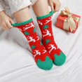 thumbnail image 3 of Fluffy Cozy Plush Soft Slipper Socks for Fall Winter Gifts Warm Sleeping Home 5/6 Pairs, Tan, 6-11, 3 of 5
