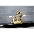 thumbnail image 2 of Kingston Brass KB1607PL Heritage 4 in. Centerset Bathroom Faucet, Brushed Brass, 2 of 5