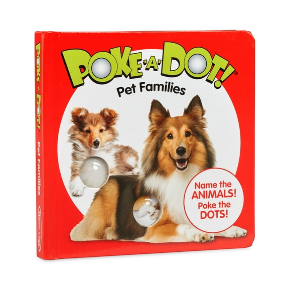 Melissa & Doug Children’s Book – Poke-a-Dot: Pet Families (Board Book with Buttons to Pop) - FSC Certified