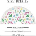 thumbnail image 2 of GZHJMY Christmas Tree Skirt Easter Flowers and Eggs Xmas Large Tree Skirt 48in Chriatmas Tree Mat for New Year Holiday Party Decor with Tassel, 2 of 6