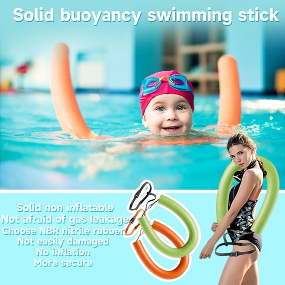 Kiddiway Buoyancy Bar Pool Noodle - Snorkeling Trainer, Beach Boating Float, Water Safety Aid, Great Pool Floats for Summer Swimming Pool Party, Lake and Ocean,Green