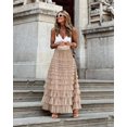 thumbnail image 1 of Falda larga Y2K Mexh para mujer, vestido de baile Vintage con volantes, Color sólido elegante, fiesta, Club, Blanco, Negro, ropa Maxi, 1 of 5