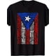 thumbnail image 1 of 1 pieza, 100 % algodón, camiseta con estampado de letras y bandera de Puerto Rico, camiseta informal de temporada para hombre, camiseta de manga corta de algodón de cuello redondo, camiseta premium de, 1 of 6