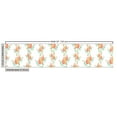thumbnail image 3 of Floral Fabric by the Yard, Vertical Art of Flowers with Leaves Budding, Decorative Upholstery Fabric for Chairs & Home Accents, Orange Green by Ambesonne, 3 of 5