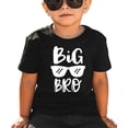 thumbnail image 2 of Big Bro Sunglasses New Sibling Announcement T-Shirts and Raglans Black Shirt Youth Large, 2 of 5