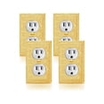 thumbnail image 1 of 2 Pcs Outlet Covers Shiny Silver Rhinestones Wall Plate 1 Gang Toggle Light Switch Cover Decorative Durable Switch Covers, 1 of 4