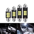 thumbnail image 2 of Automotive LED Festoon Bulb Set, Error-Free Interior Dome Light Replacement, 31mm 36mm 39mm 41mm Canbus Compatible, Bright White Car Map Vanity Lights, 4-Pack, 2 of 8