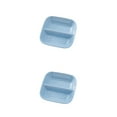 thumbnail image 3 of Transemion Plat à Épices en Paille Assiette Carrée Divisée Assiette à Sauces Assiette à Collations Plateaux de Rangement Soucoupe Récipient Alimentaire pour Raviolis Bleu 2Set, 3 of 6