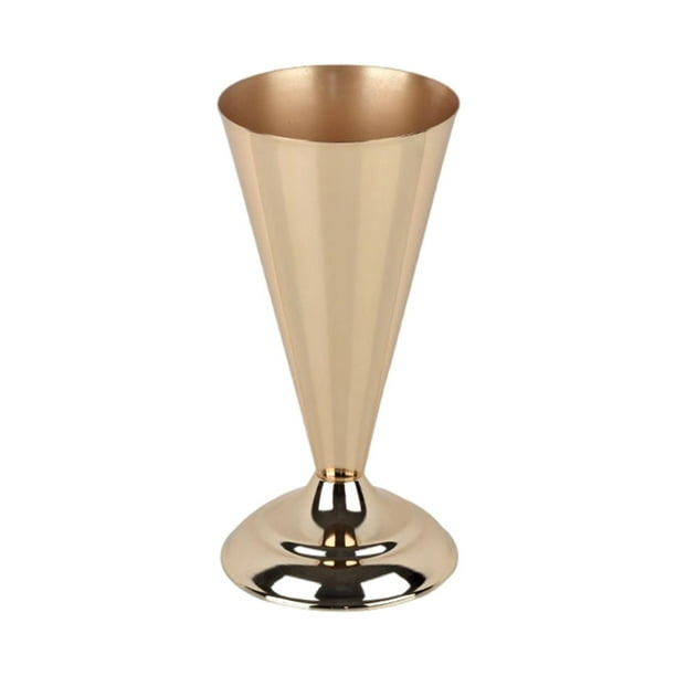 Jarrón de flores de lujo cromado para boda, de metal, para decoración de mesa, adorno para el hogar, regalo de fiesta S oro
