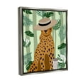 thumbnail image 4 of Stupell Industries Tropical Modern Leopard Animals & Insects Painting Gray Floater Framed Canvas Art Print Wall Art, 25 x 31, 4 of 10