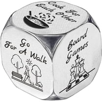 Relaxing Activity Decision Dice 1 Set Stainless Steel Night Ideas Dice Wedding Gifts Funny Date Anniversary Valentines Day Gifts for Men Women Coworker Christmas Birthday
