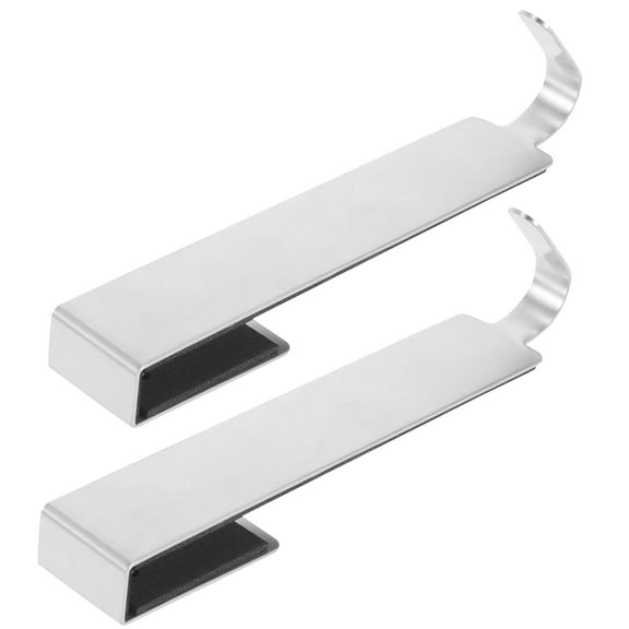 TABLZONE Over Door Hook Tablzone Space Saving 2pcs Silver Stainless Steel