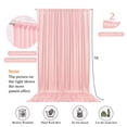 thumbnail image 2 of Cortinas de fondo ZEBMOON satinadas rosa claro, 150 x 210 cm, 2 paneles, 2 of 5