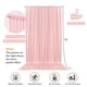thumbnail image 2 of Cortinas de fondo ZEBMOON satinadas rosa claro, 150 x 210 cm, 2 paneles, 2 of 5