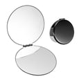 thumbnail image 1 of Espejo de bolsillo Uxcell para bolso, espejo compacto de doble cara, espejos de maquillaje de acero inoxidable para viajes, diseño portátil y plegable, 1 of 7