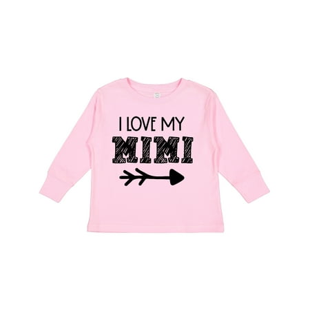 

Inktastic I Love My Mimi with Arrow Gift Toddler Boy or Toddler Girl Long Sleeve T-Shirt