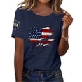 thumbnail image 2 of USA 250th Anniversary T Shirts for Celebrate 250th Anniversary of America Patriotic Veteran Tee America 250 Merchandise Short-Sleeved Top for Woman, 2 of 4