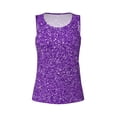thumbnail image 4 of Haiem Glitter Purple Workout Tank Tops for Women, Athletic Sports Slim-Fit Tank Tops, Compression Sleeveless Dry Fit Shirts,Athletic Shirt-XX-Large, 4 of 9