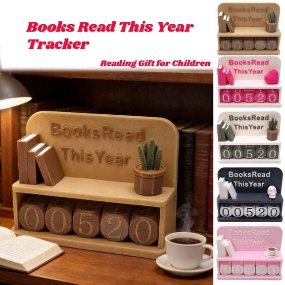 Books Read This Year Tracker,Book Tracker for Recording Number of Book Read,3D Book Counter Sign Up to 999 Books,Decorative Sign Reading Challenge Gift for Readers,Writers