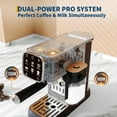 thumbnail image 3 of BouPower 20 Bar Fully Automatic Espresso Machine, Compact Coffee Maker with Integrated Grinder, Milk Frother & Touchscreen, Adjustable Temperature for Cappuccino & Latte, 3 of 6