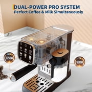 Espresso Machine with Built-in Grinder, 20 Bar Professional Coffee Maker with Milk Frother, 95oz Removable Water Tank, PID Temperature Control for Cappuccino & Latte