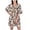 Brown, variant on XIAONU Women's Floral Print Robe Loose Fit Half Sleeve V Neck Bathrobe Lightweight Elegant Sleep Robes