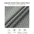 thumbnail image 4 of Yeacher Simple Chair Cover Seat and Rest In One Half Package M Chair Protective Cover Polar Fleece Material Elastic Striped Grid for Dining Hotel Home Use, 4 of 8