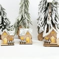 thumbnail image 3 of JINSIJU Christmas Wooden House Lighting Village Scene Winter Decoration, 3 of 3