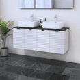 thumbnail image 2 of Capri 4D 120 Double Sink Floating Bathroom Vanity (48" Width), 2 of 6