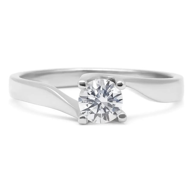 Anillo Solitario Para Mujer De Plata 925, Medida 7