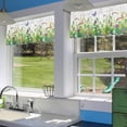 thumbnail image 5 of Valance Curtains for Windows,Meadow Plants Flowers and Butterflies Semi Sheer Curtain Valance,Short Rod Pocket Window Treatment,Window Valance Curtains for Kitchen Living Room Bedroom Windows 54"x18", 5 of 6