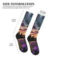 thumbnail image 5 of Bixox Starry Night Purple Irises Print Compression Socks,Compression Socks Women & Men Circulation for Medical,Running,Athletic, 5 of 7